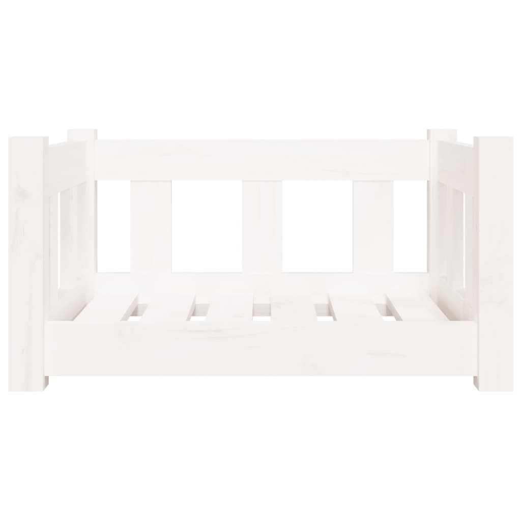 NNEVL Dog Bed White 55.5x45.5x28 cm Solid Wood Pine