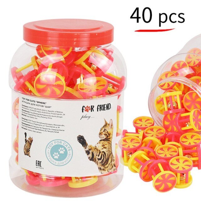 40pcs/pack Colorful Feather Cat Toys False Mouse Kitten Cat Toy Mixed Collection